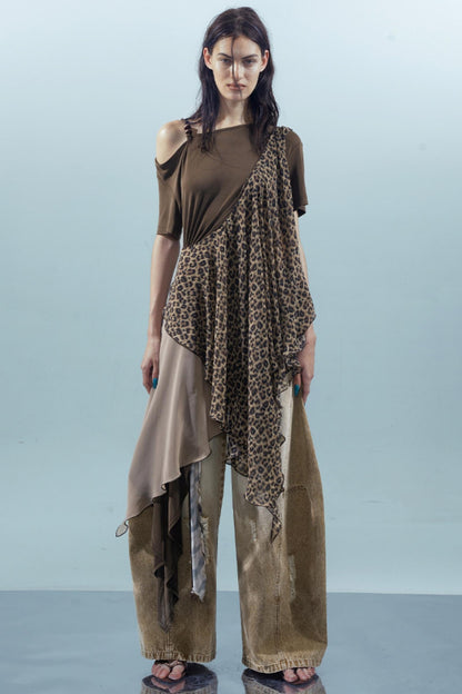 Off-Shoulder Irregular Tee