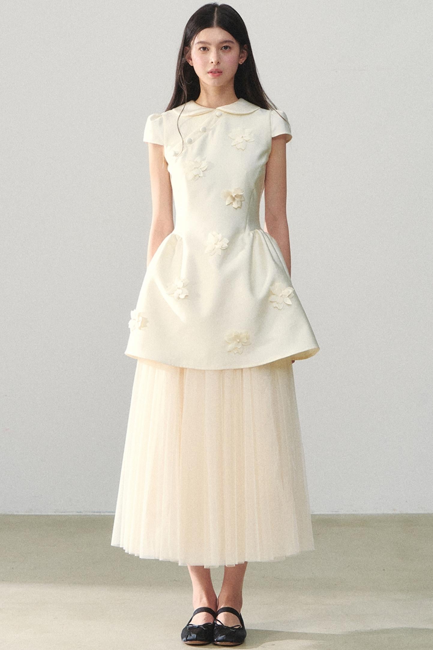 Floral Maiden Poncho Dress