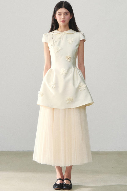 Floral Maiden Poncho Dress