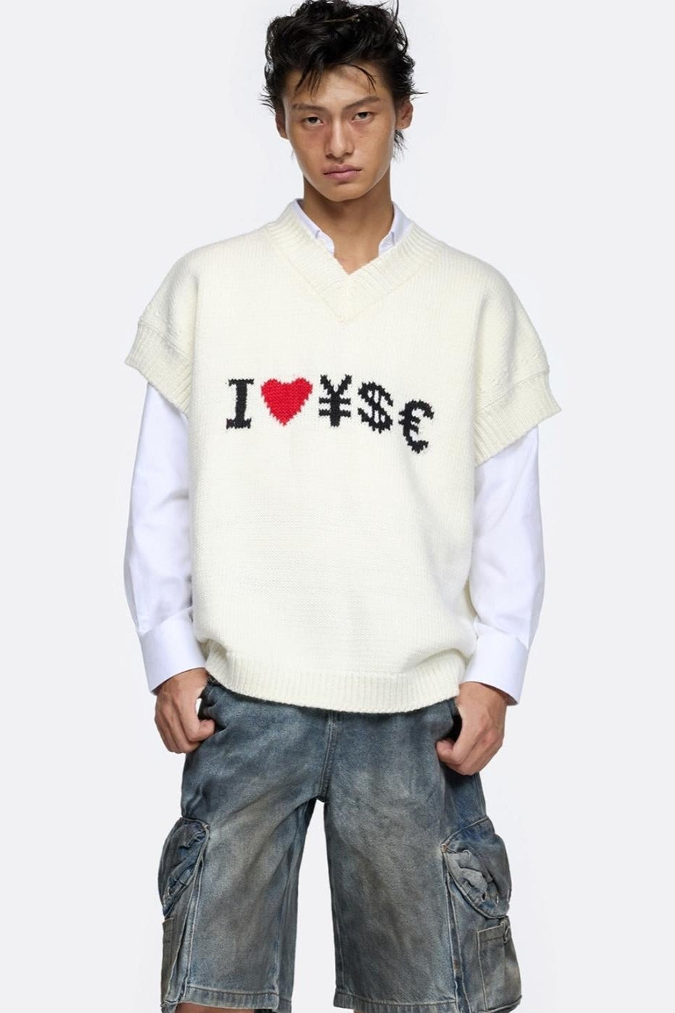 Street Two-Tone Knitted Vest