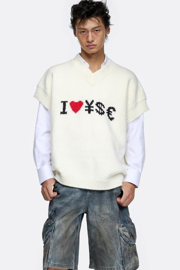 Street Two-Tone Knitted Vest