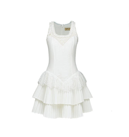 Pleated Bridal Gown Dress