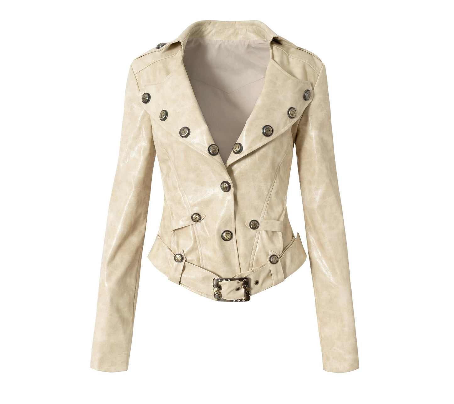 Embroidery Deconstructed  Short Leather Jacket