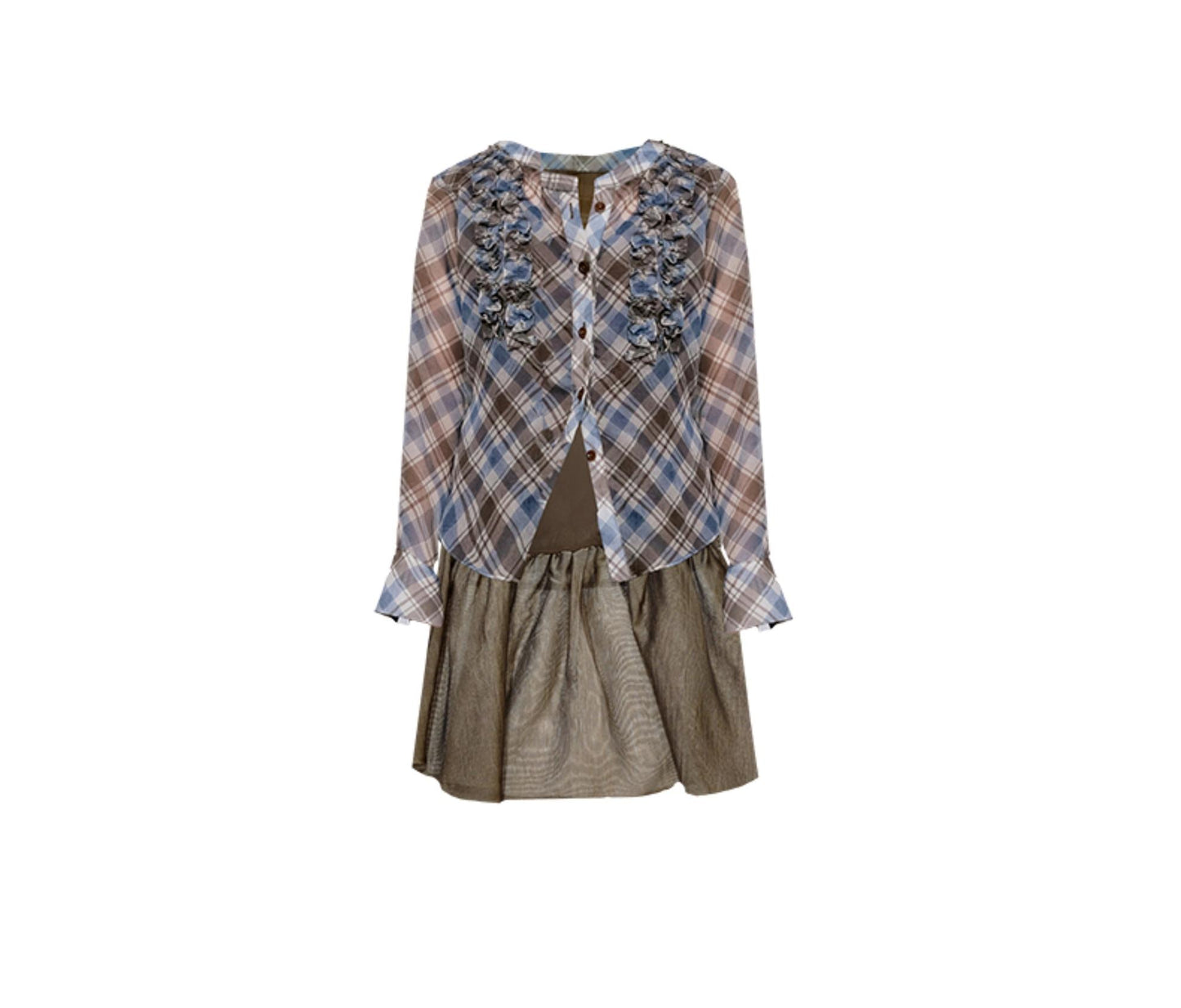 Blue Vintage Check Dress