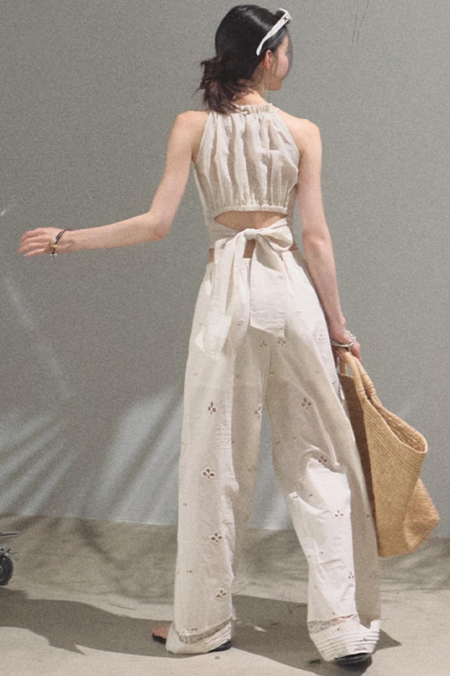 Self-Love Embroidered Summer Pants