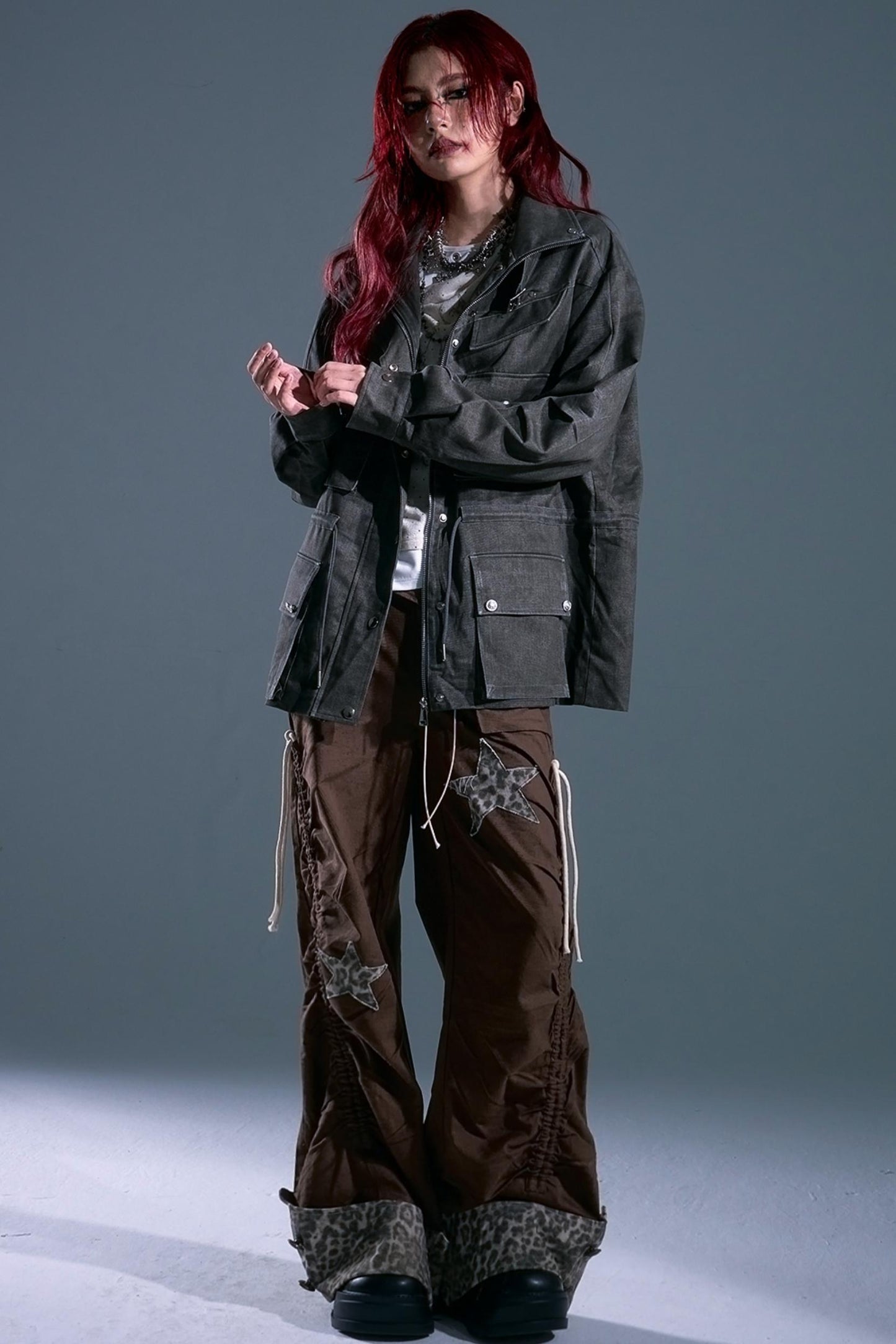 Garden Vintage Distressed Cargo Jacket