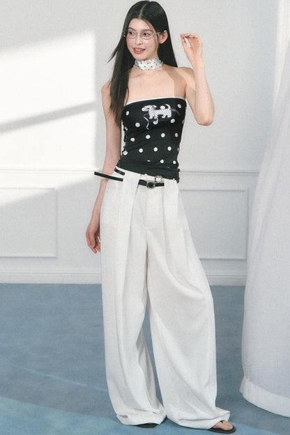 Polka Dot Wide Leg Pants