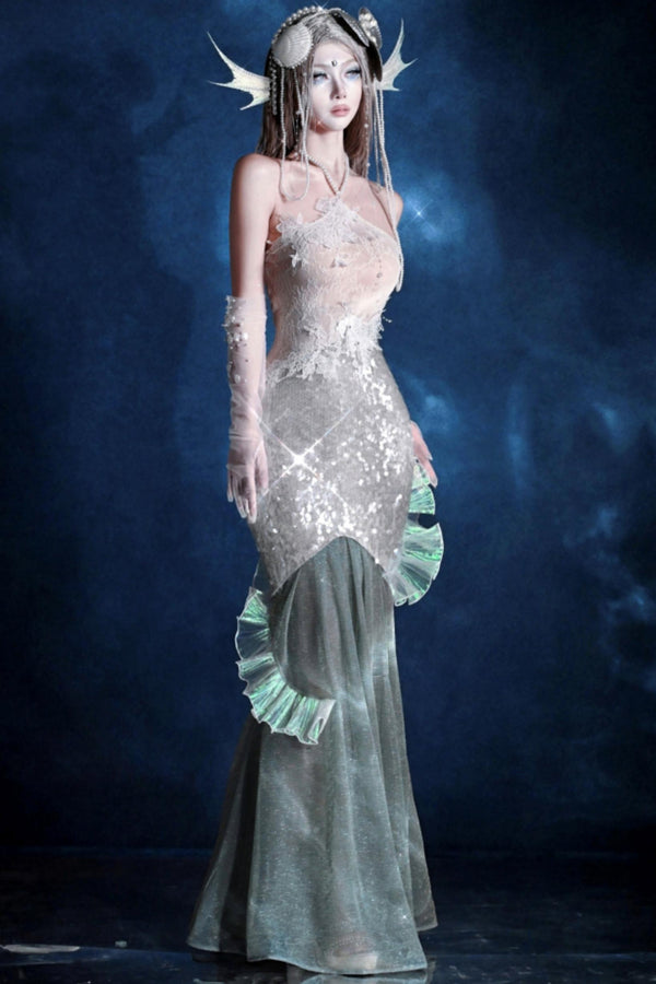 Seaside Fishtail Gown Dress Set-Up