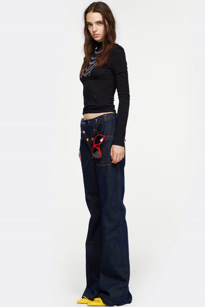 Necklace Turtleneck Long Sleeve Top