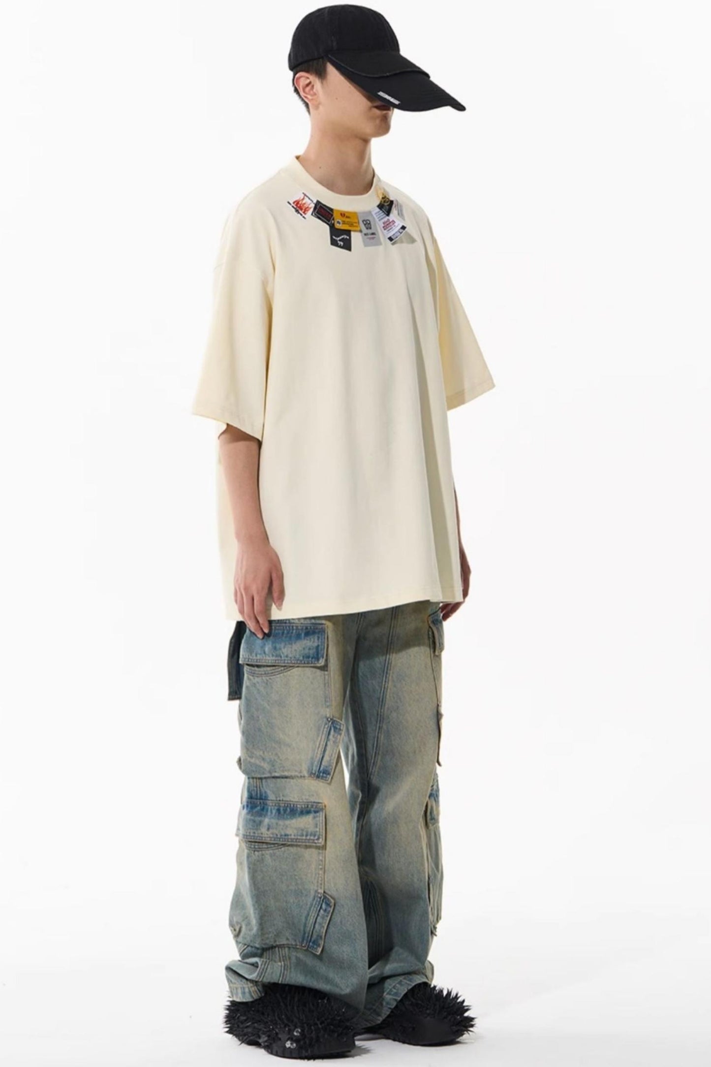 Patchwork Denim Pants