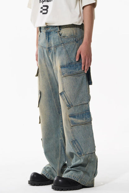 Patchwork Denim Pants