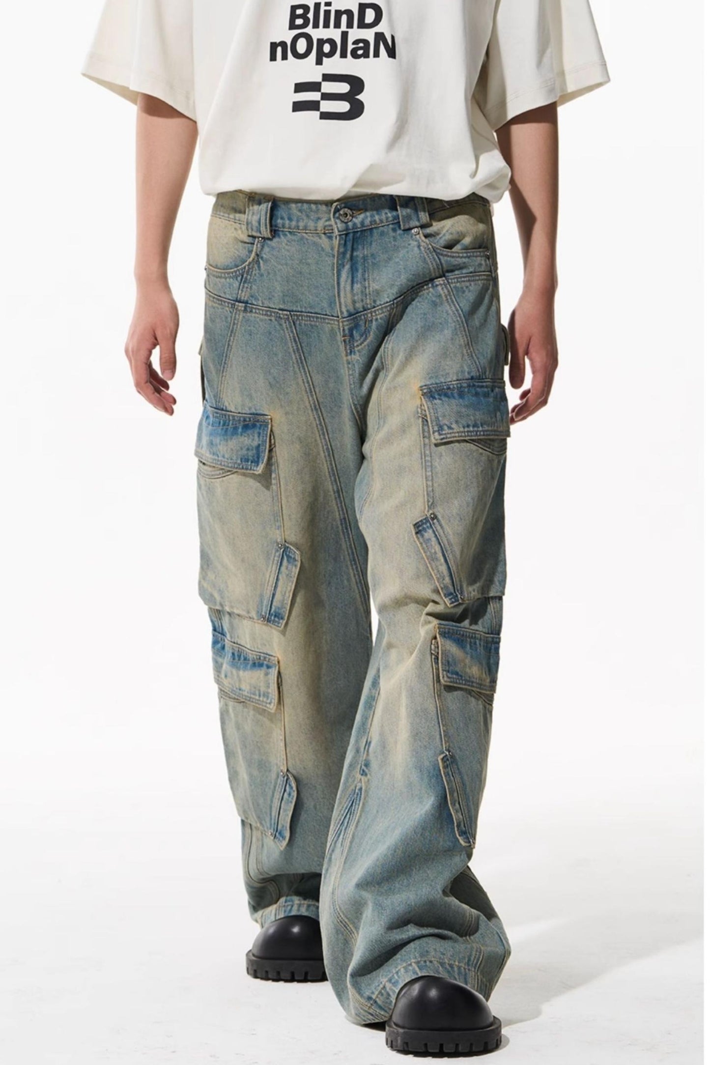 Patchwork Denim Pants