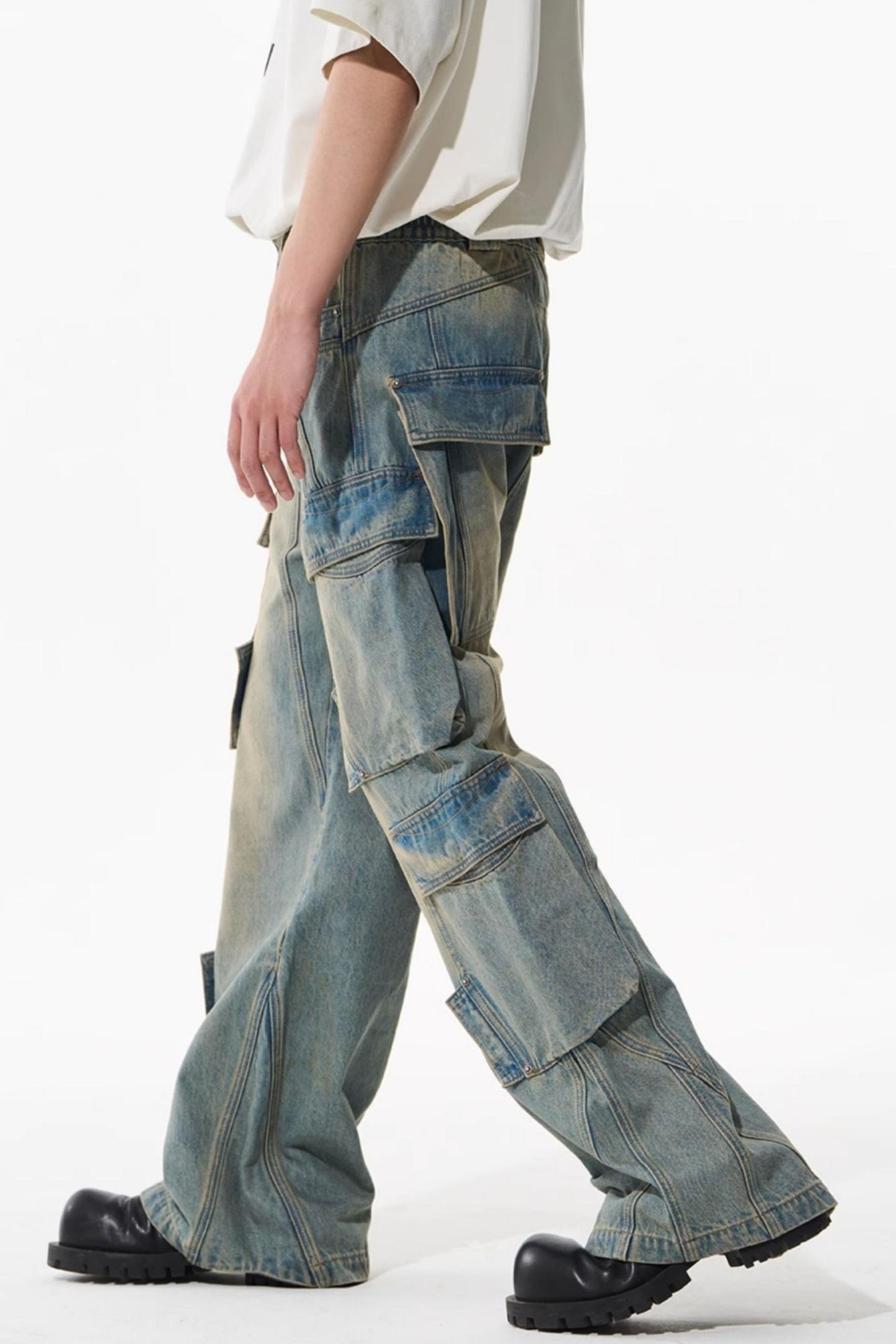 Patchwork Denim Pants