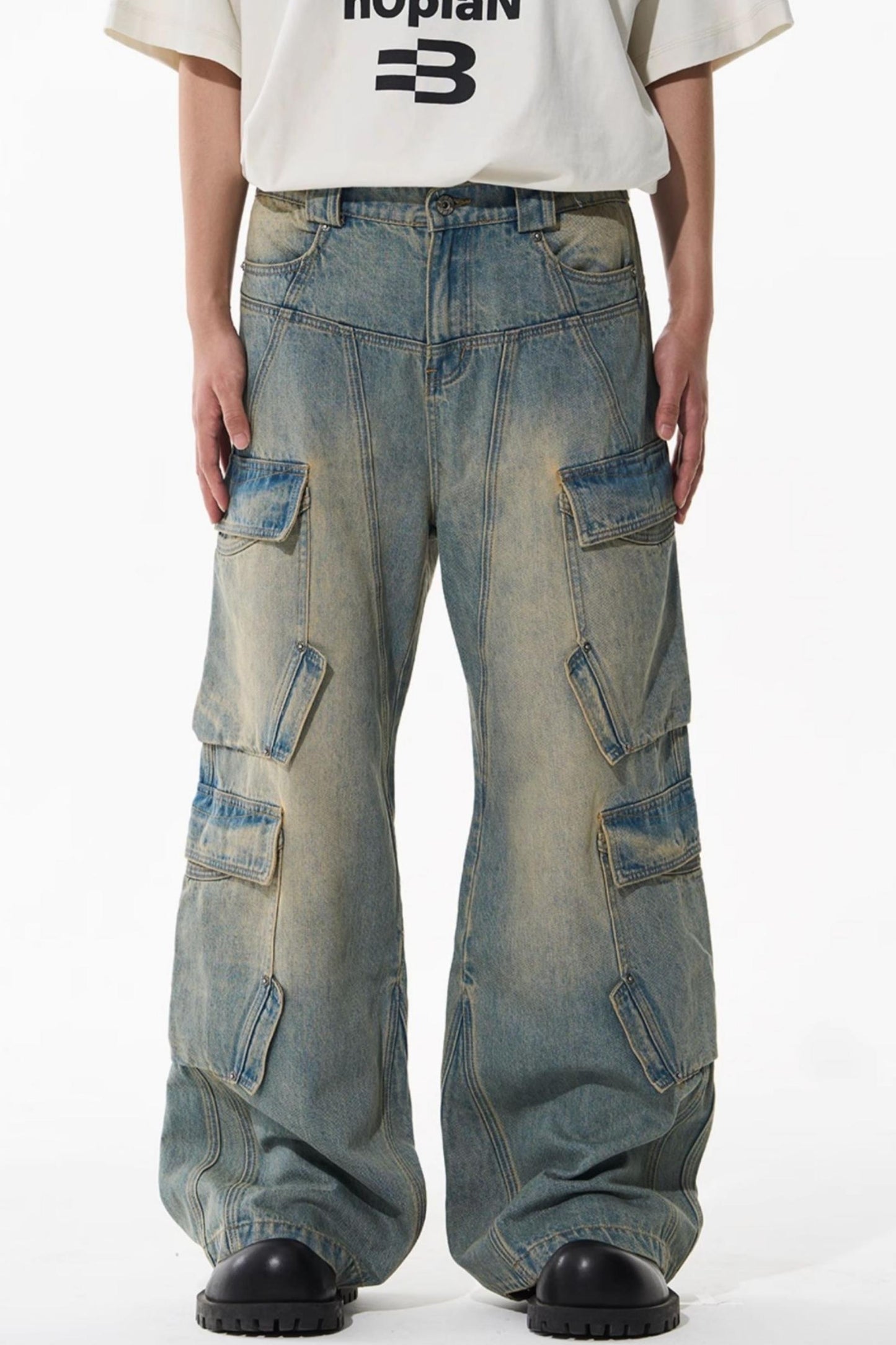 Patchwork Denim Pants