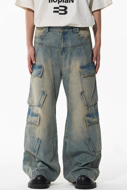 Patchwork Denim Pants