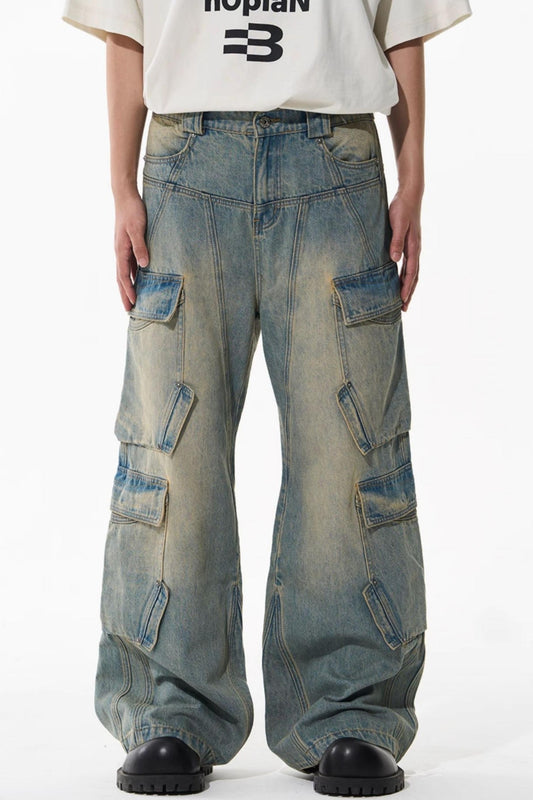 Patchwork Denim Pants