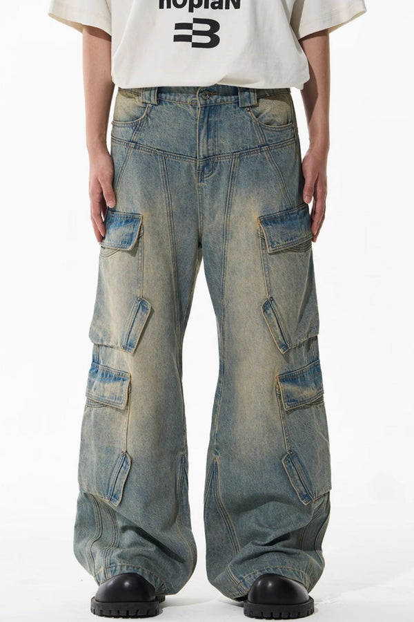 Patchwork Denim Pants