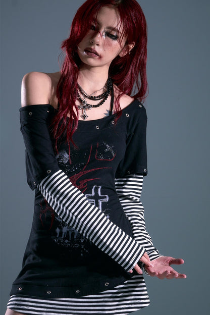 Garden Rock Halterneck Waist Dress