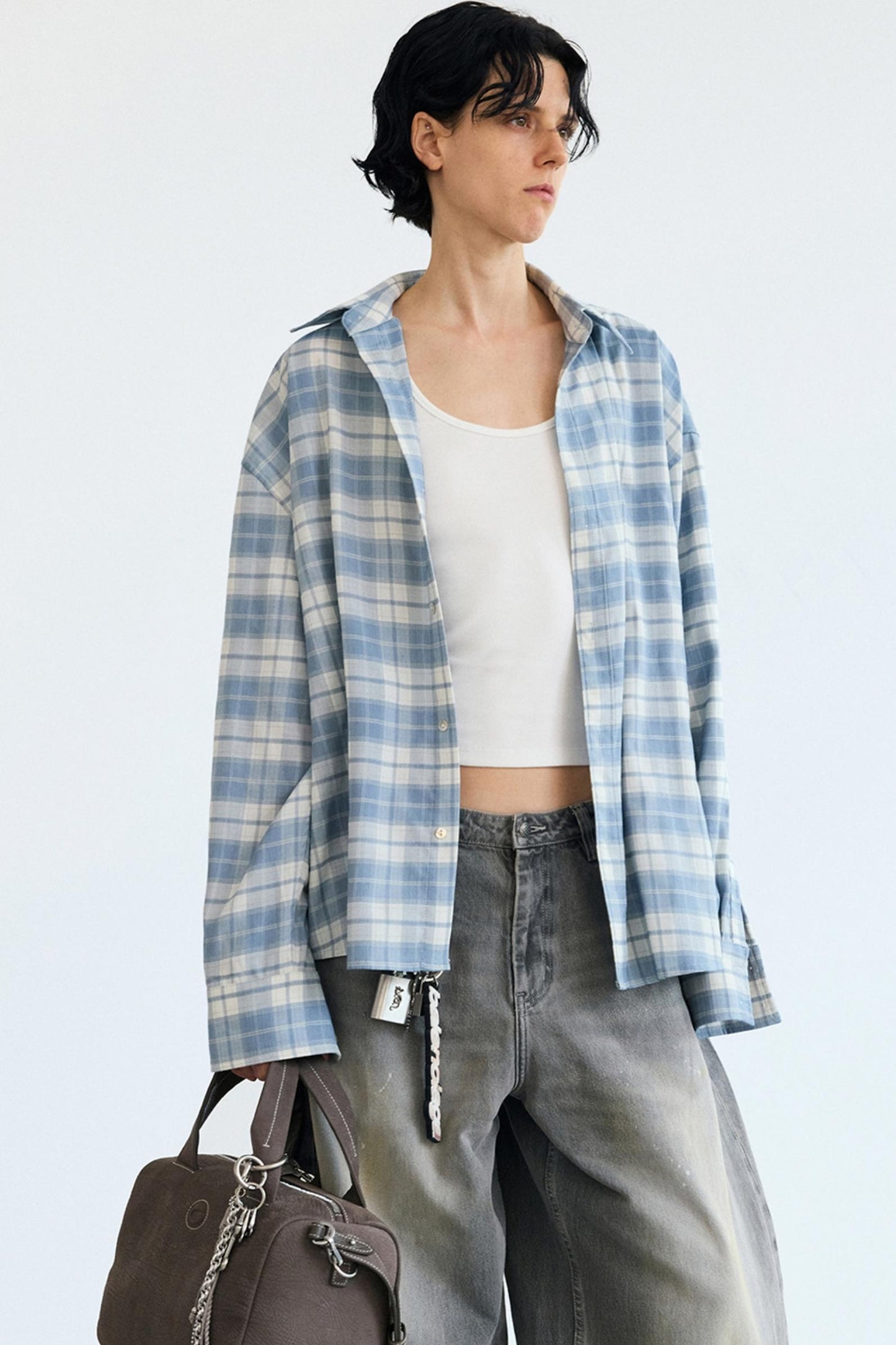 Retro Plaid Sunshade Shirt Jacket