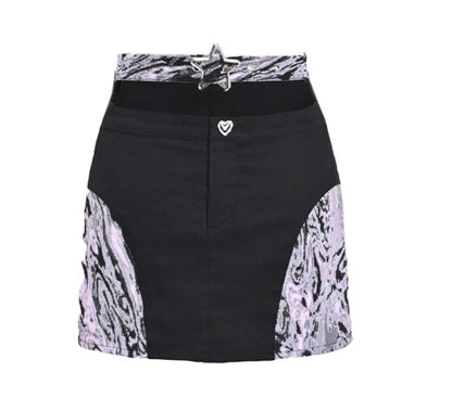 Heartbeat Design Mini Skirt