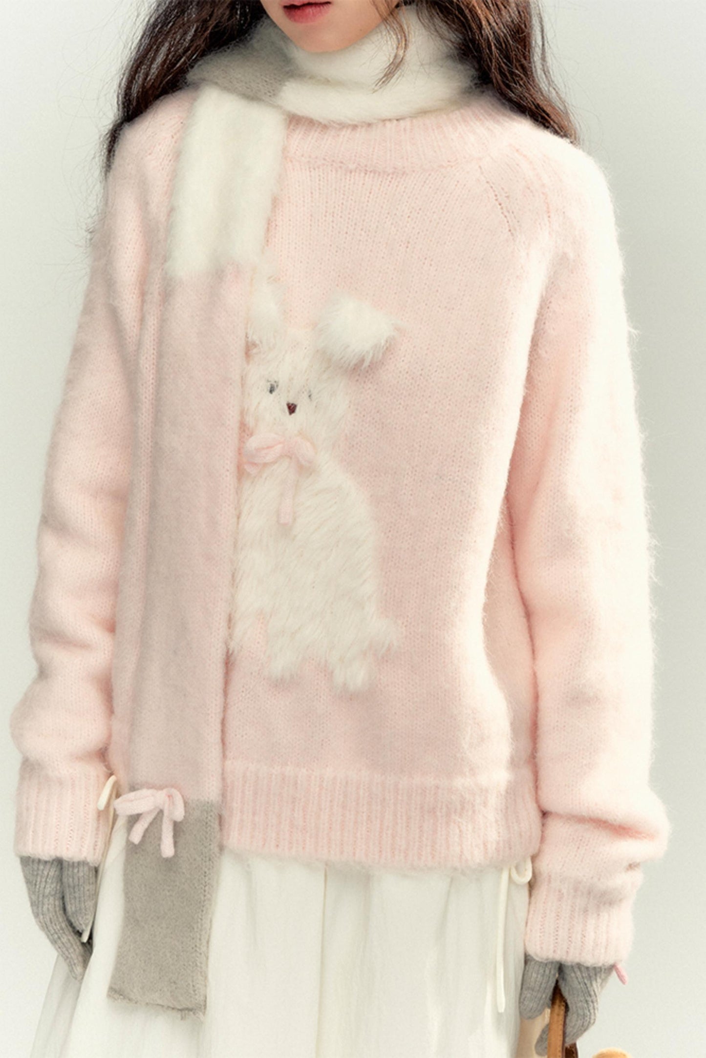 Bunny Mink Knit Sweater Set-Up