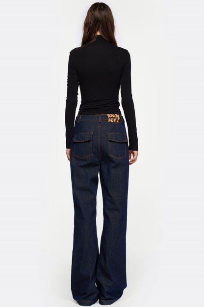 Necklace Turtleneck Long Sleeve Top