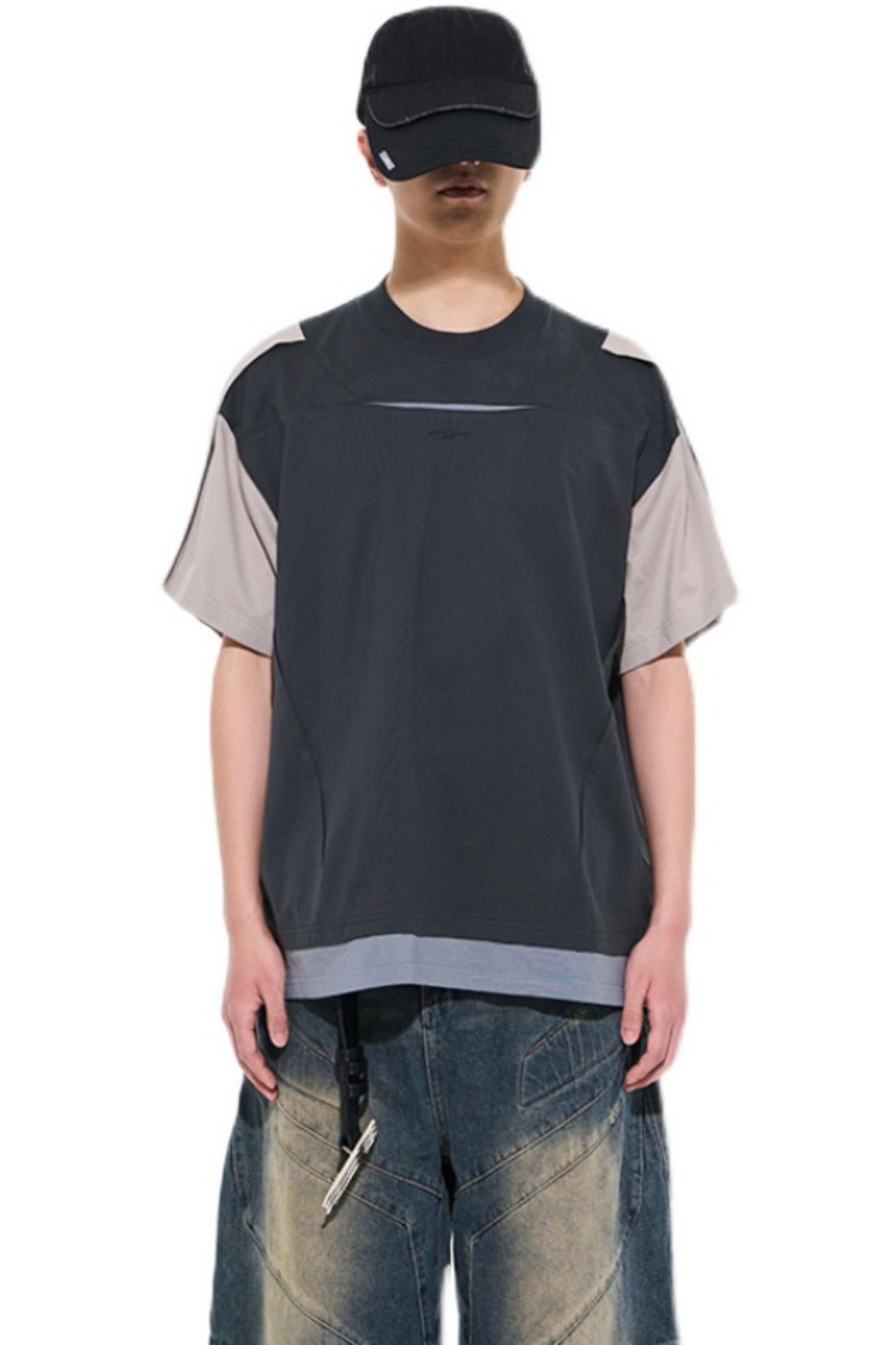 Contrasting Stitching T-Shirt