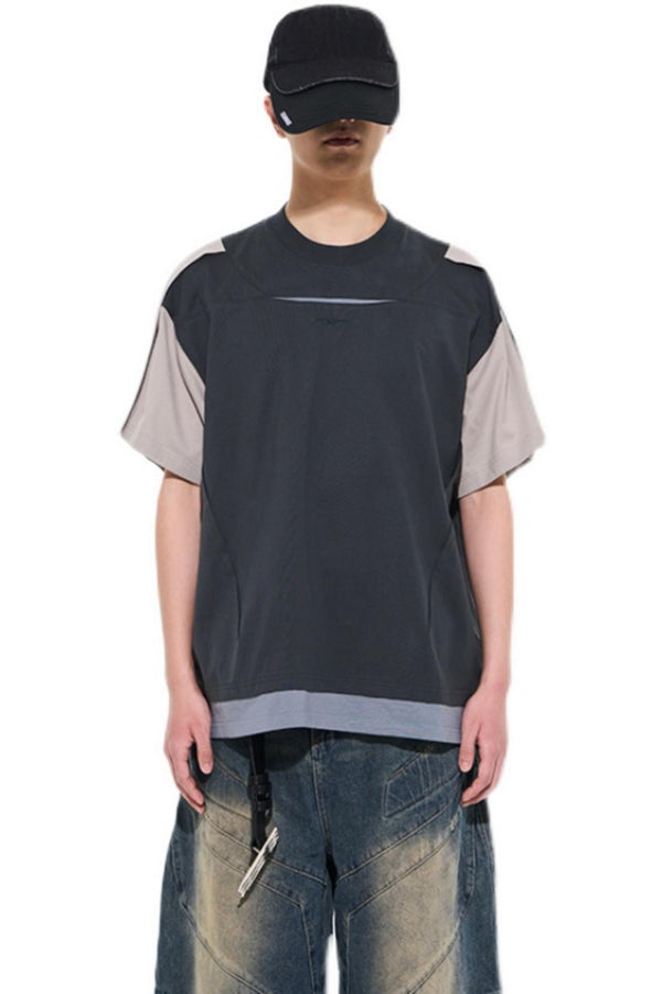 Contrasting Stitching T-Shirt