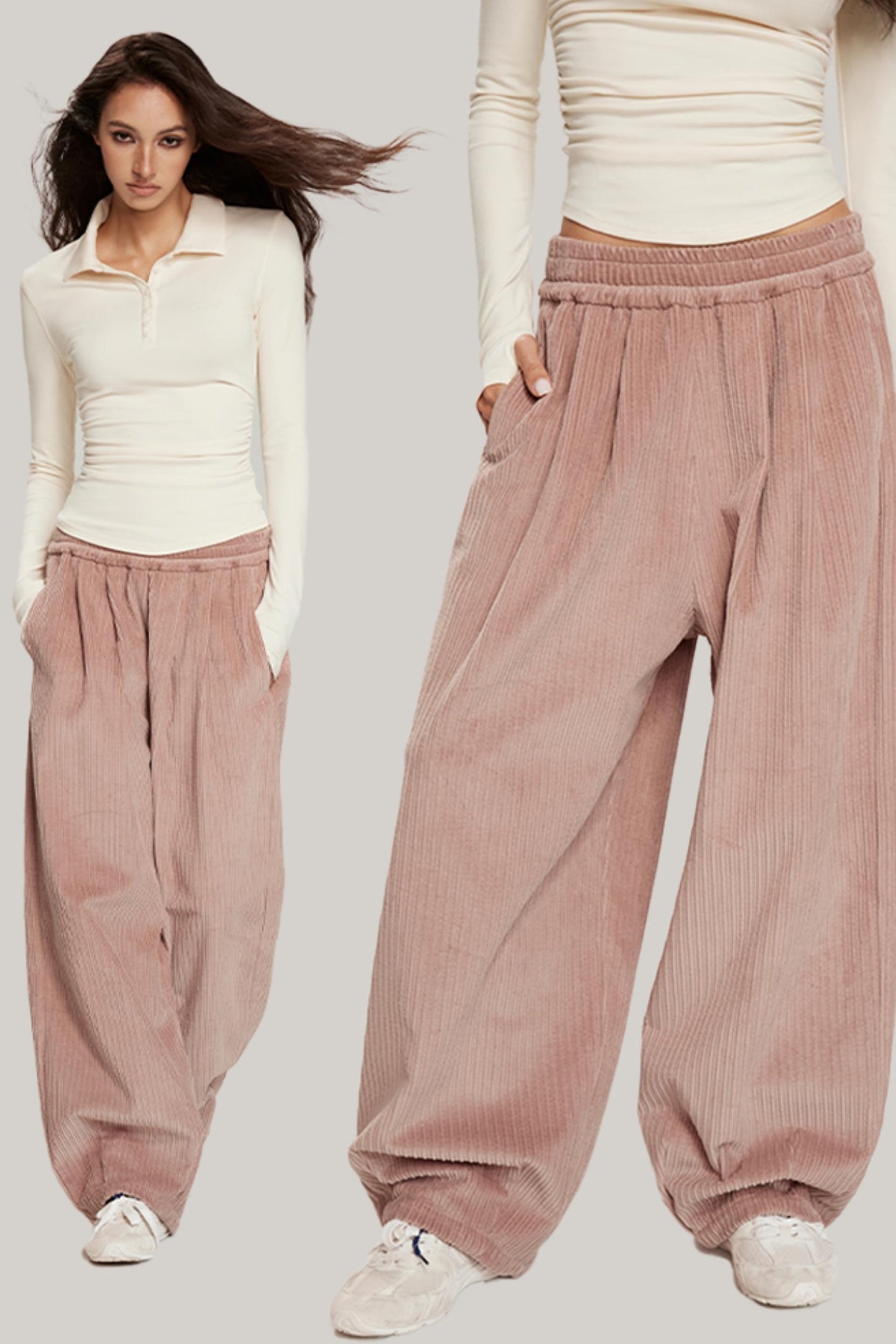 Cozy Wide-Leg Corduroy Pants