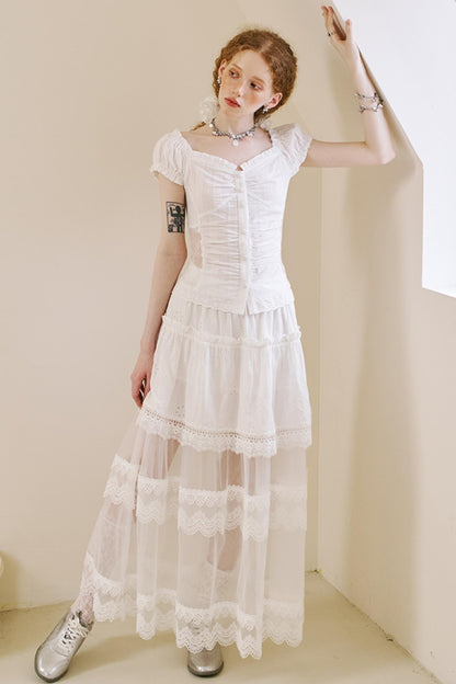 Vintage Lace Slim Fit Top