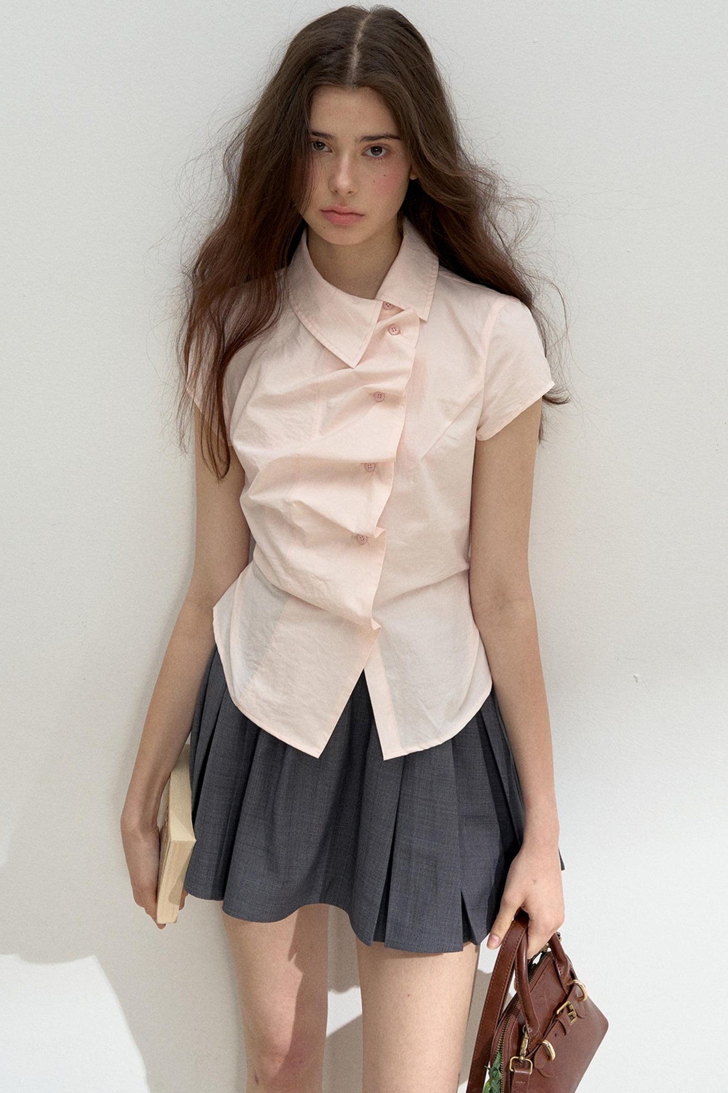 Pink Ruffle Lace Blouse