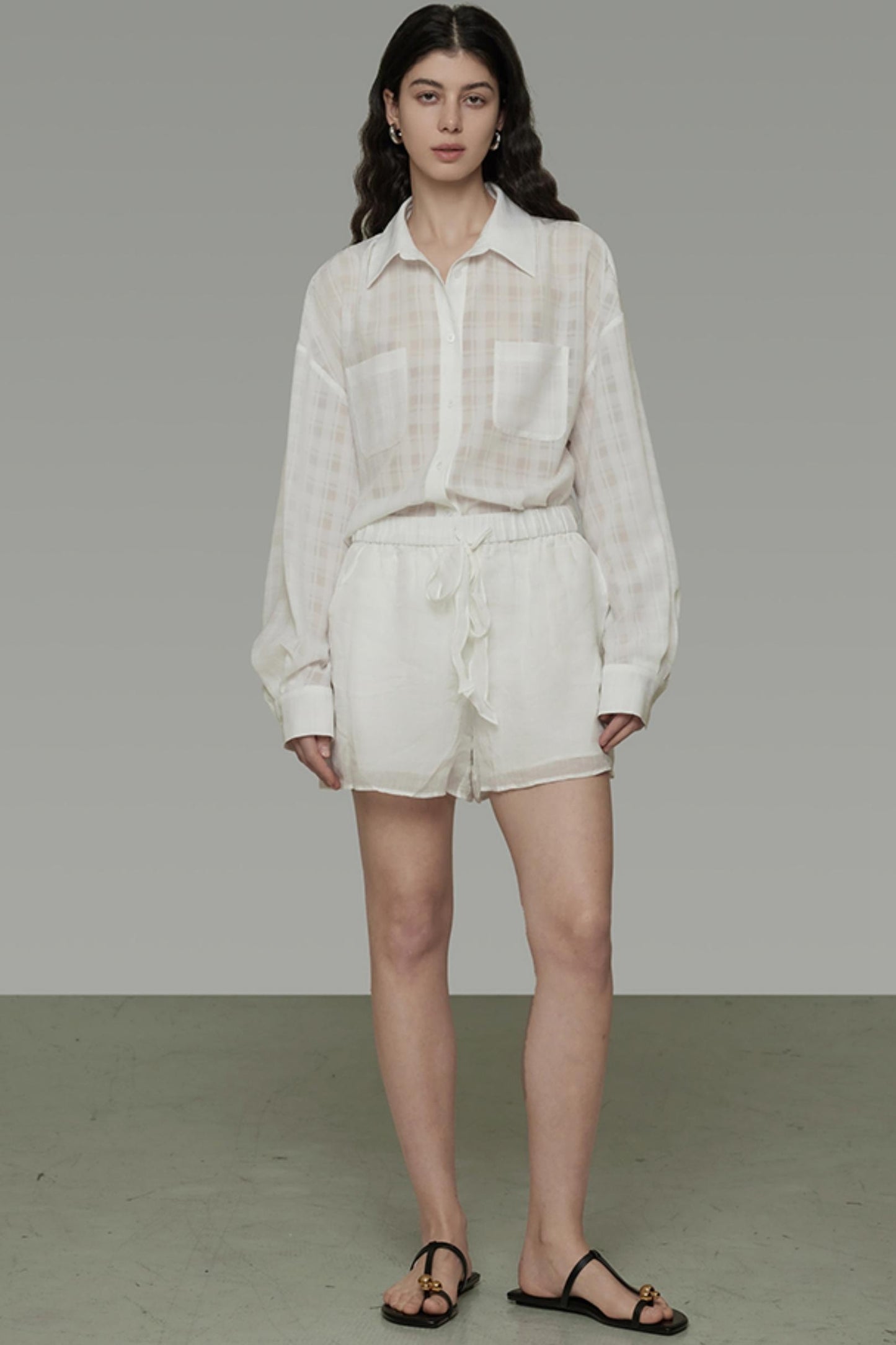 Tie-Waist Linen Shorts