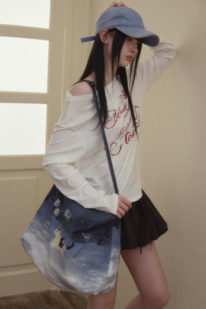 Asymmetry Collar T-Shirt