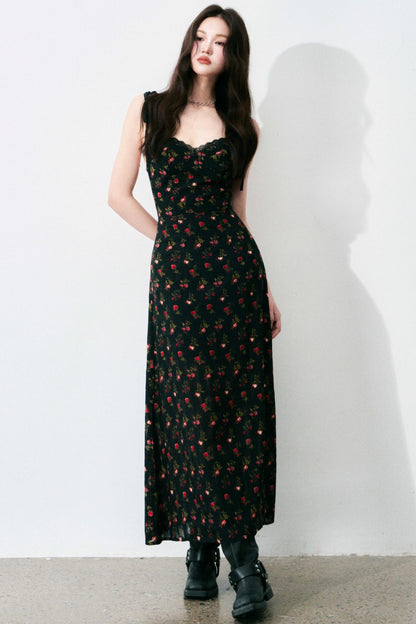 Vintage Floral Tie Dress