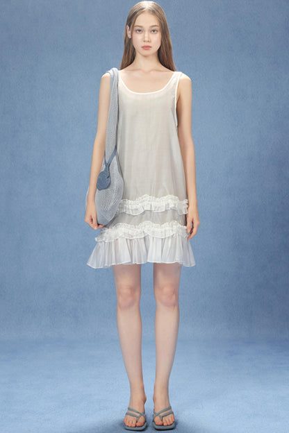 Windwave Lace Vest Dress