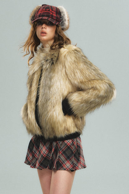 Imitation Fox Fur Coat