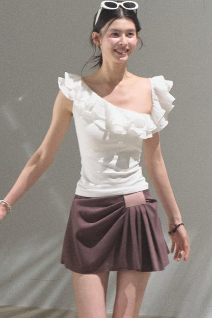 Ruffle Shoulder Top