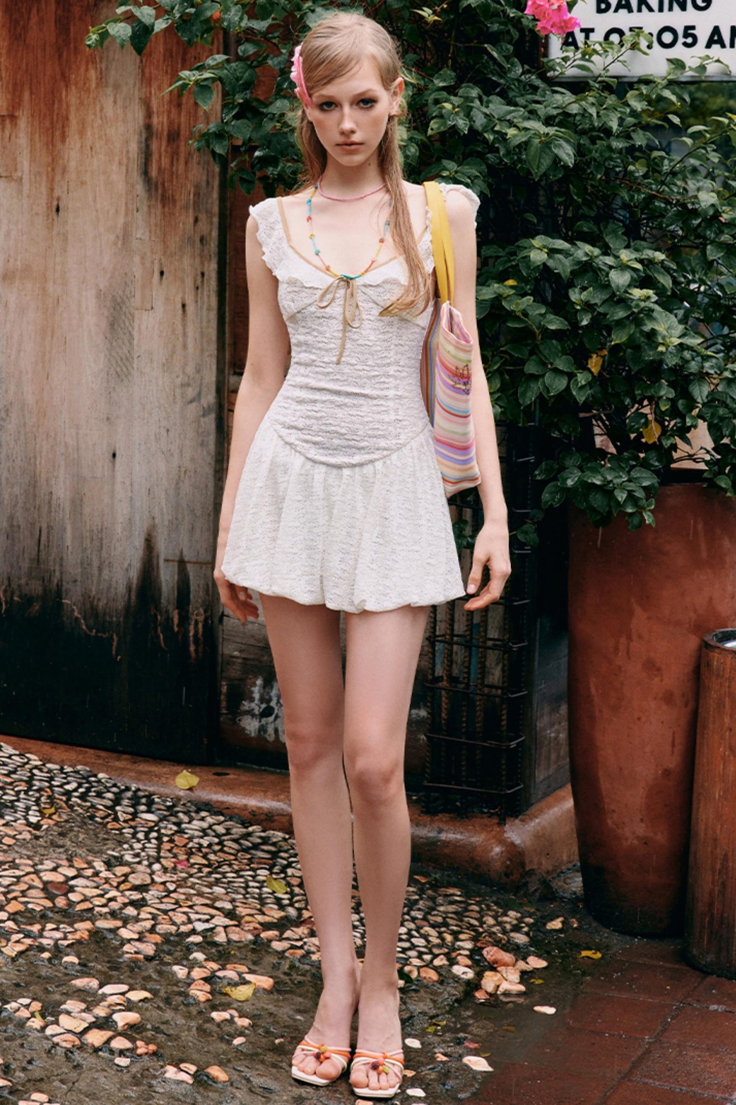 Romantic Floral Waist Dress