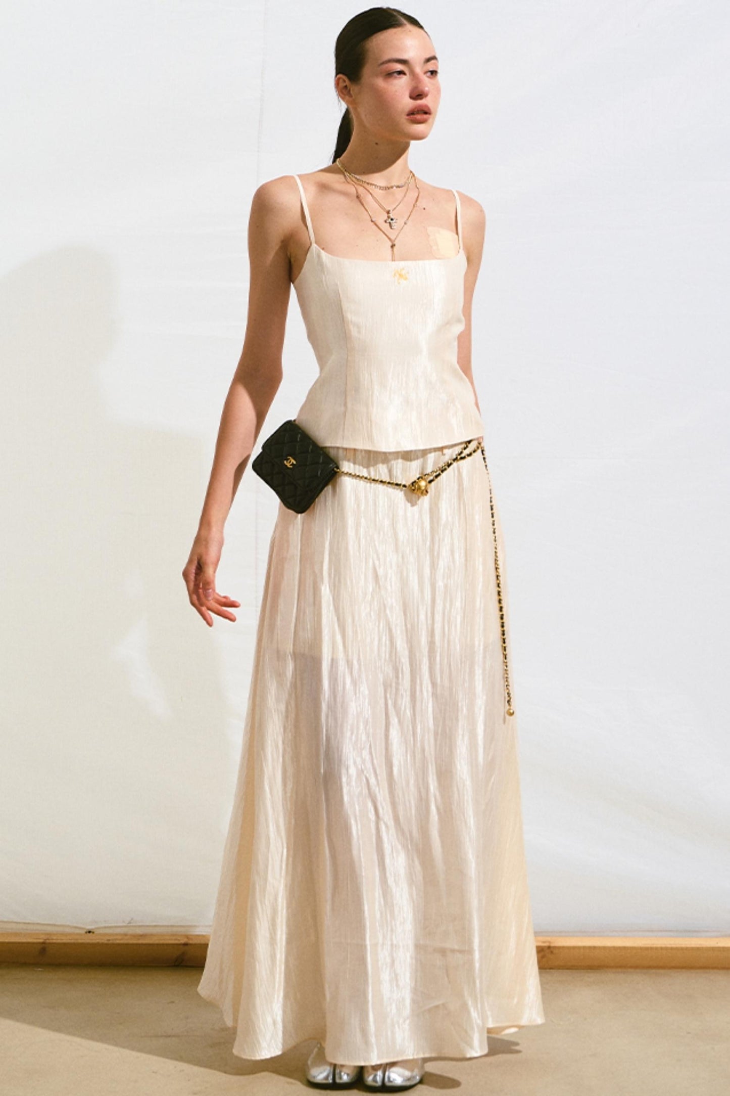 Hollow Back Halter Dress