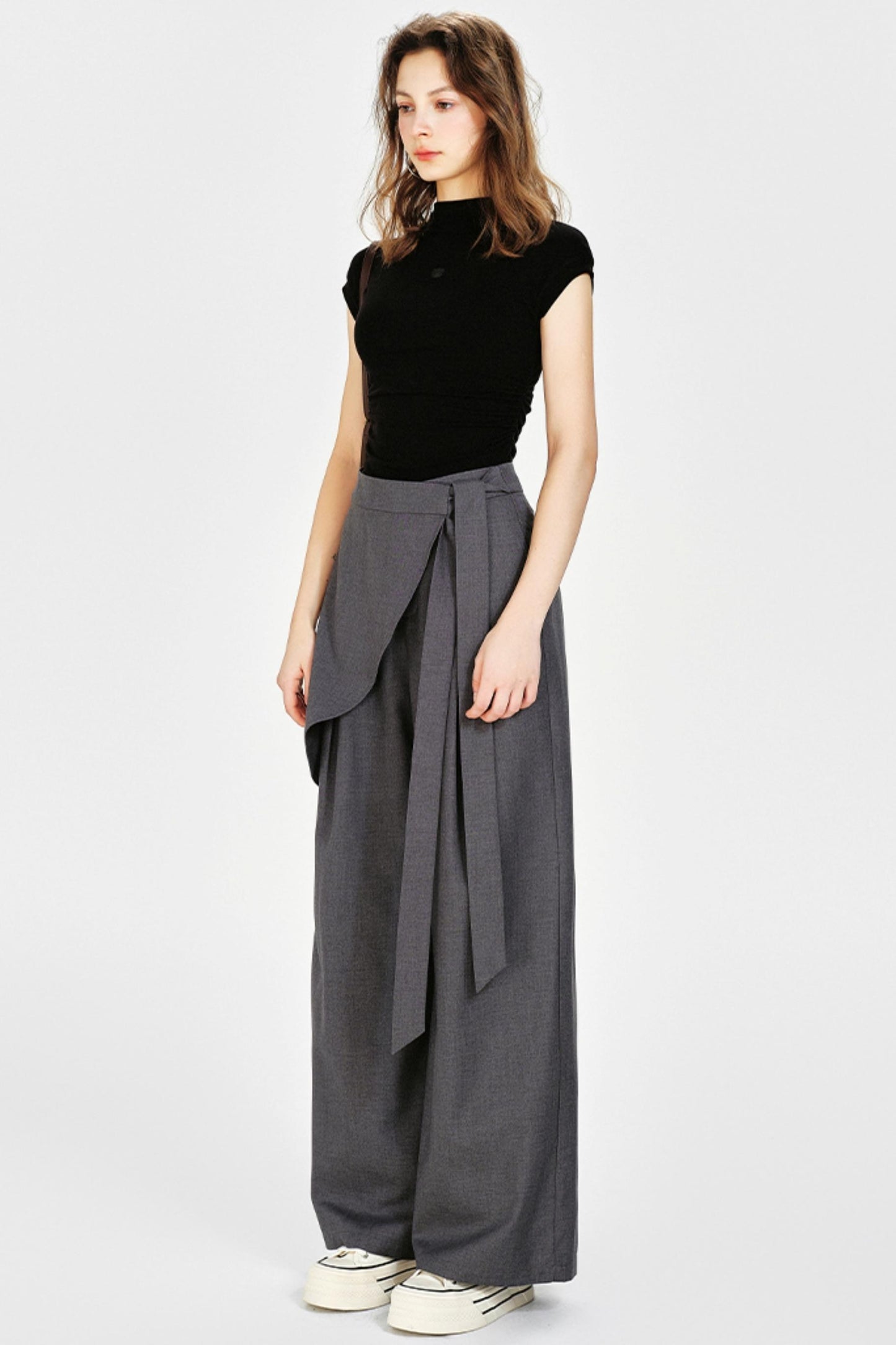 Irregular Wide-Leg Pants