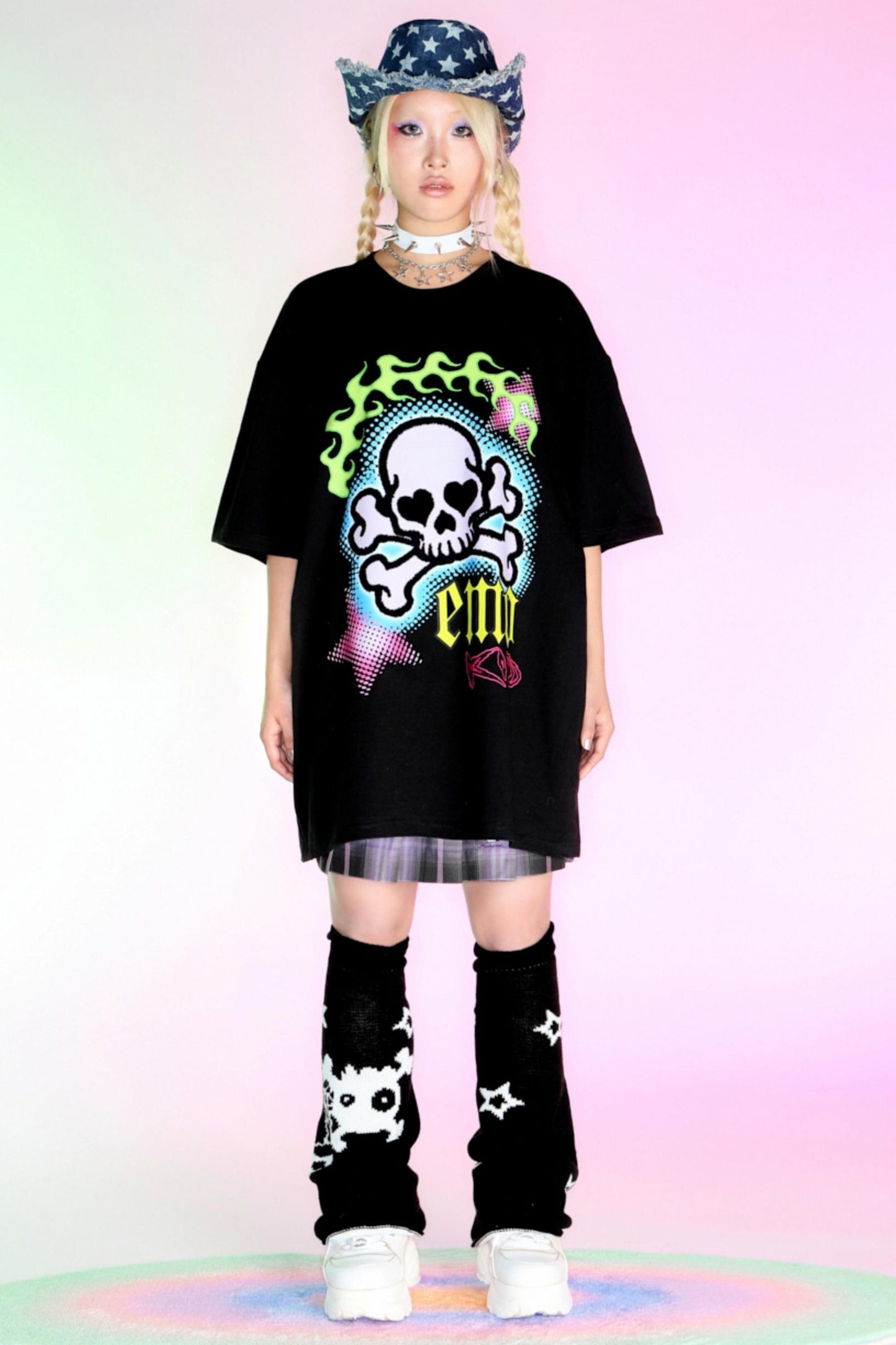 Punk Loose Fit Skull T-Shirt