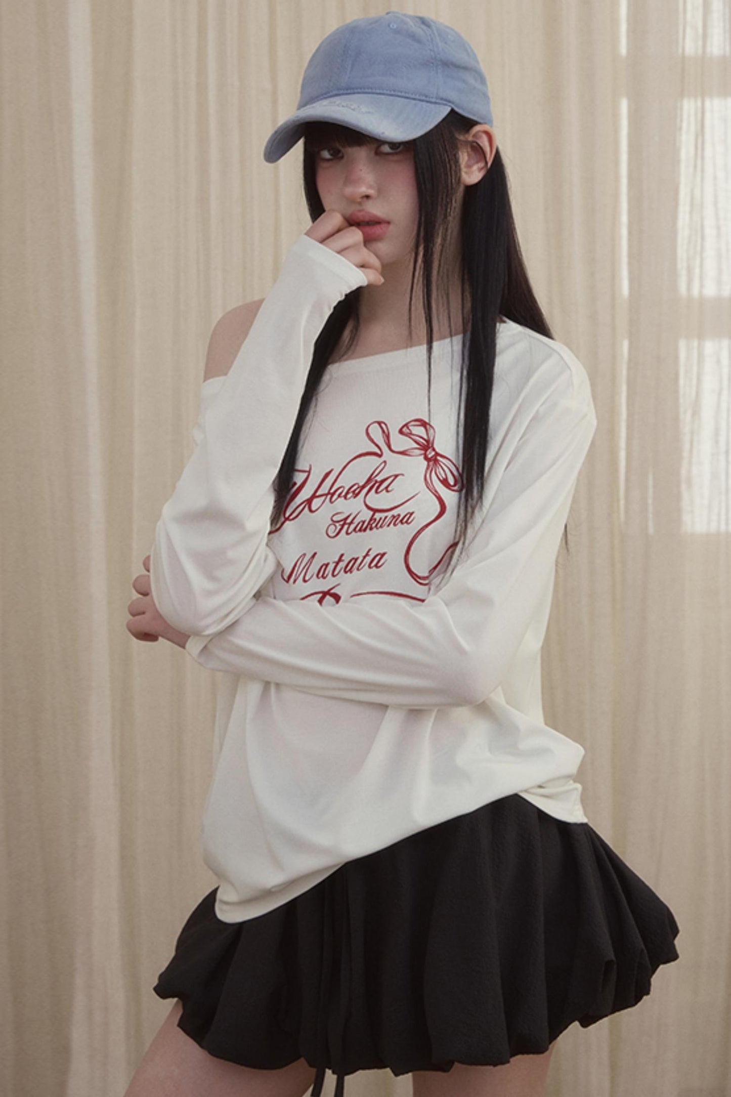 Asymmetry Collar T-Shirt