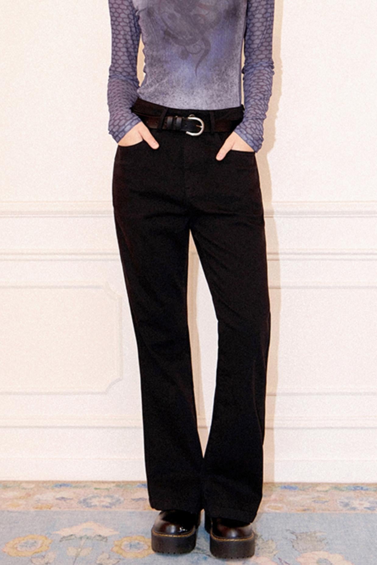 Spring High-Waist Flare Jeans