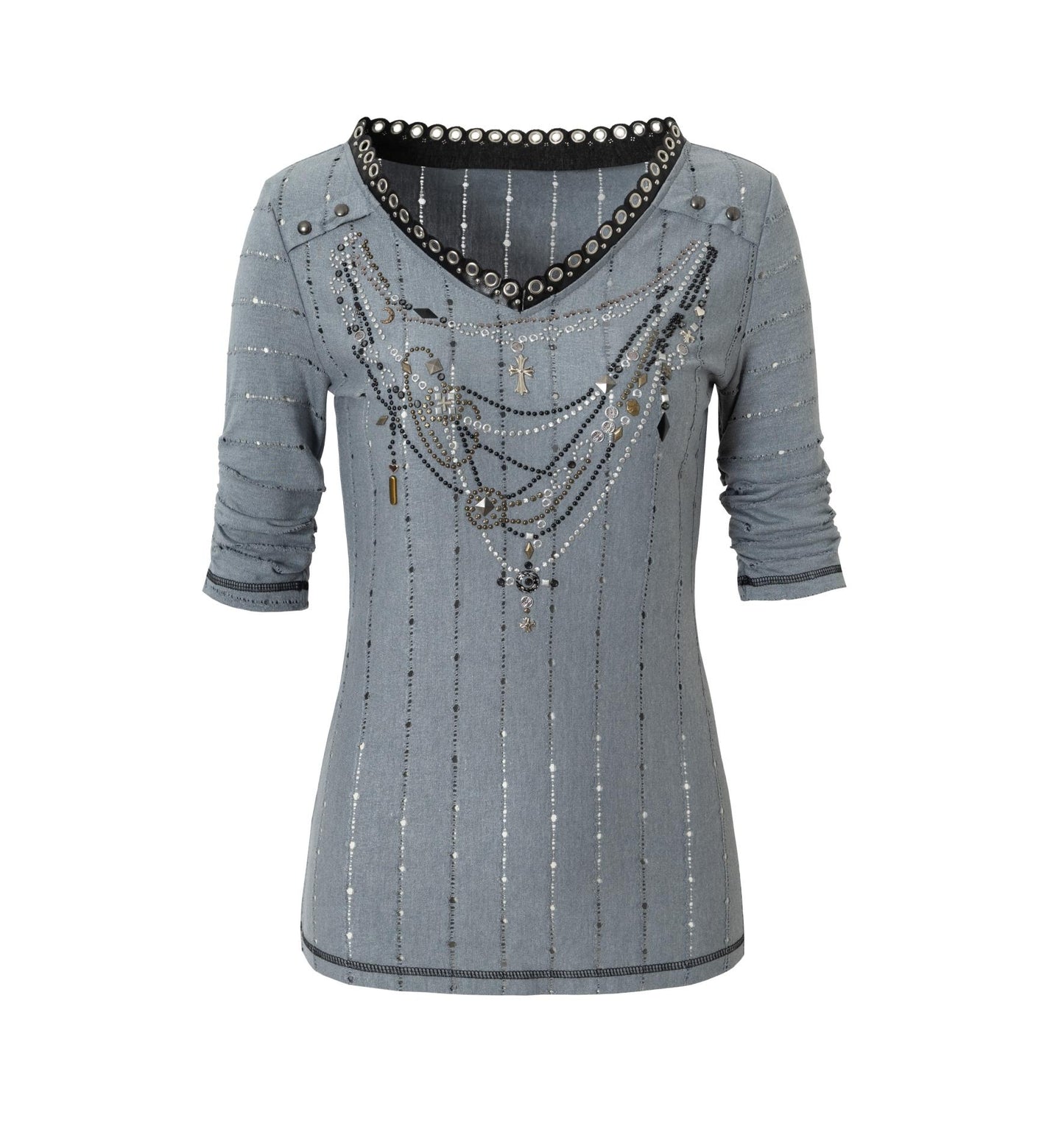 Retro V-Neck Tee Set-Up