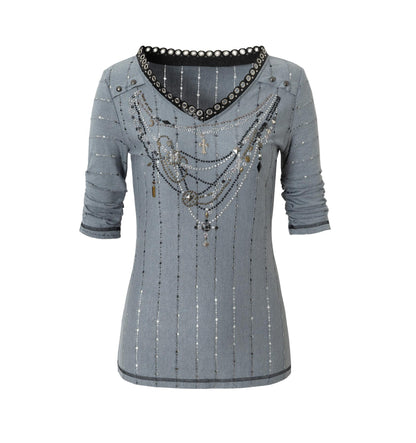 Retro V-Neck Tee Set-Up