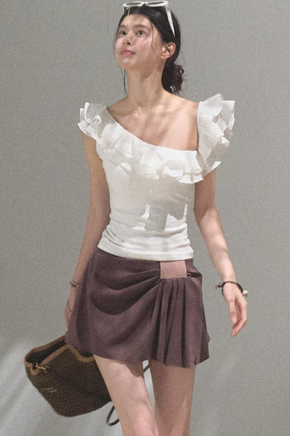 Ruffle Shoulder Top