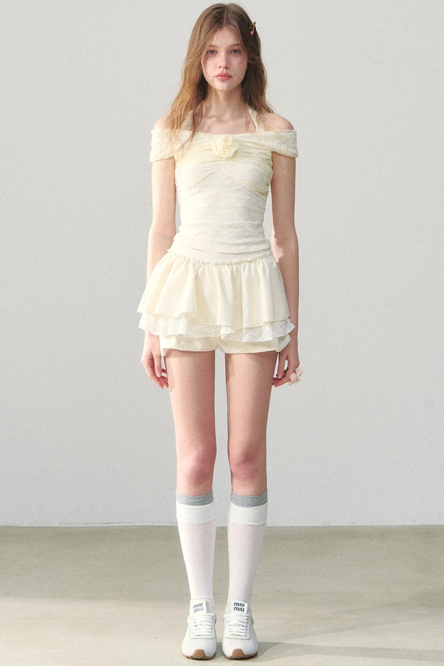 Lace One-Shoulder Top