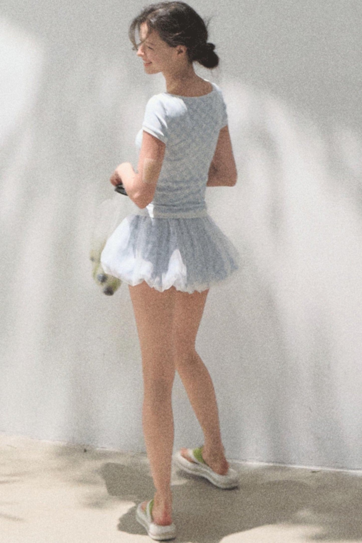 Slimming Checkered Tee