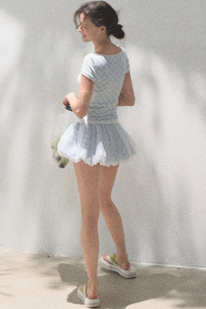 Slimming Checkered Tee