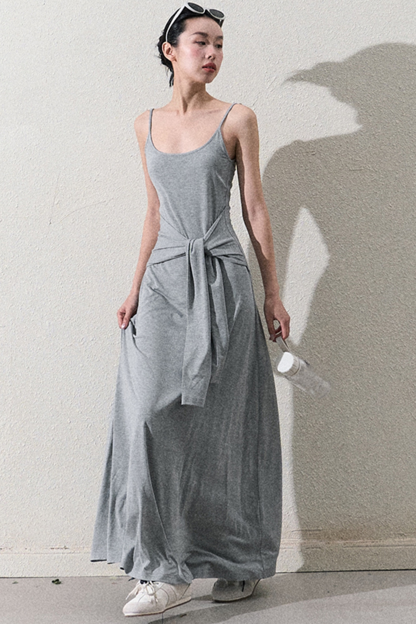 Slim Waist Knit Strap Dress